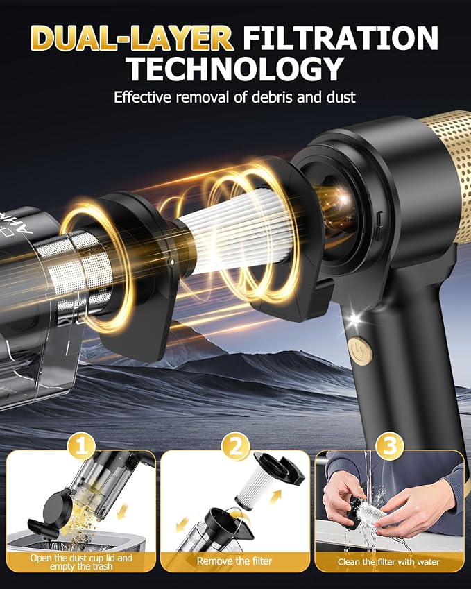 AHNR Handheld Car Vacuum Cleaner Cordless - Image 6