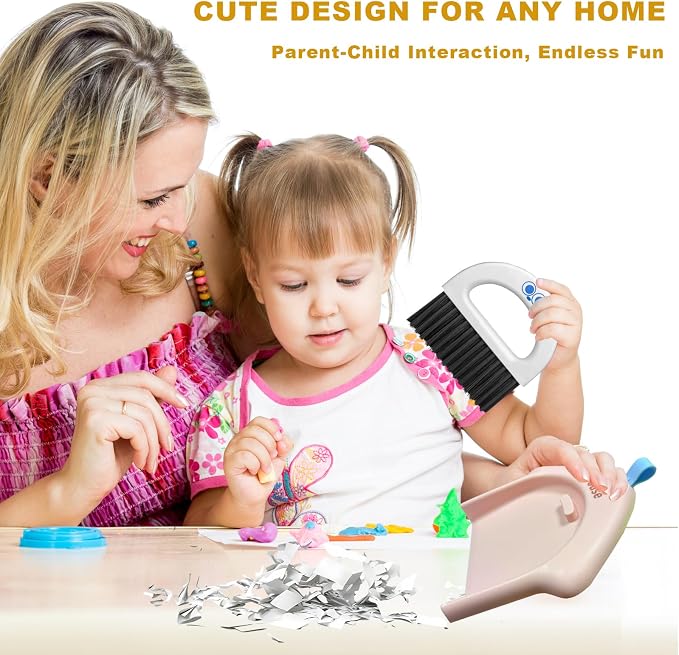 Small Dustpan and Broom Set, Mini Handheld Dust pan - Image 2