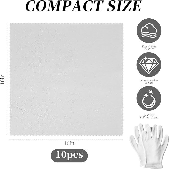 Silver Polishing Cloth, Jewelry Cleaning Kit, Jewelry Cleaner Cloth - Image 2
