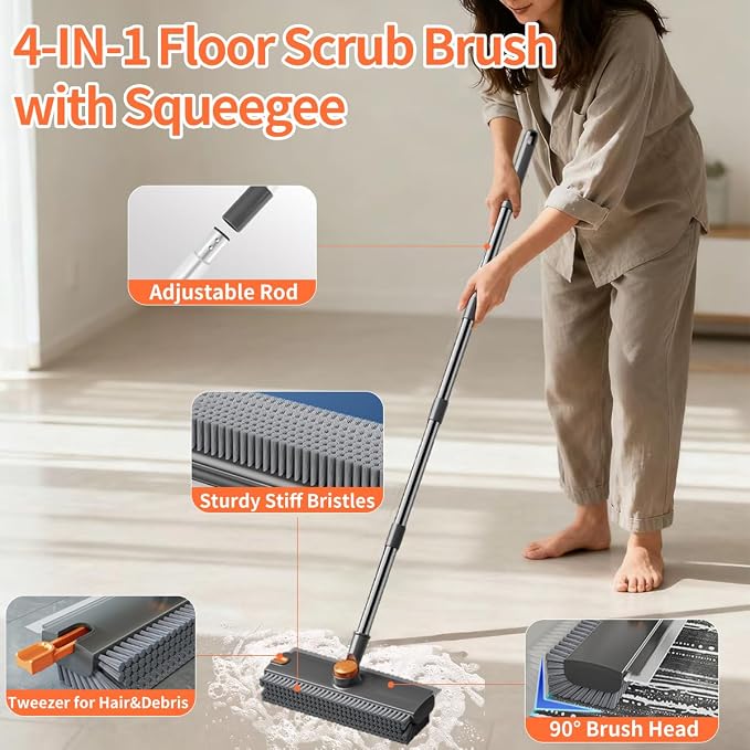 3 in 1 Floor Scrub Brush, Floor Scrubber - Image 3