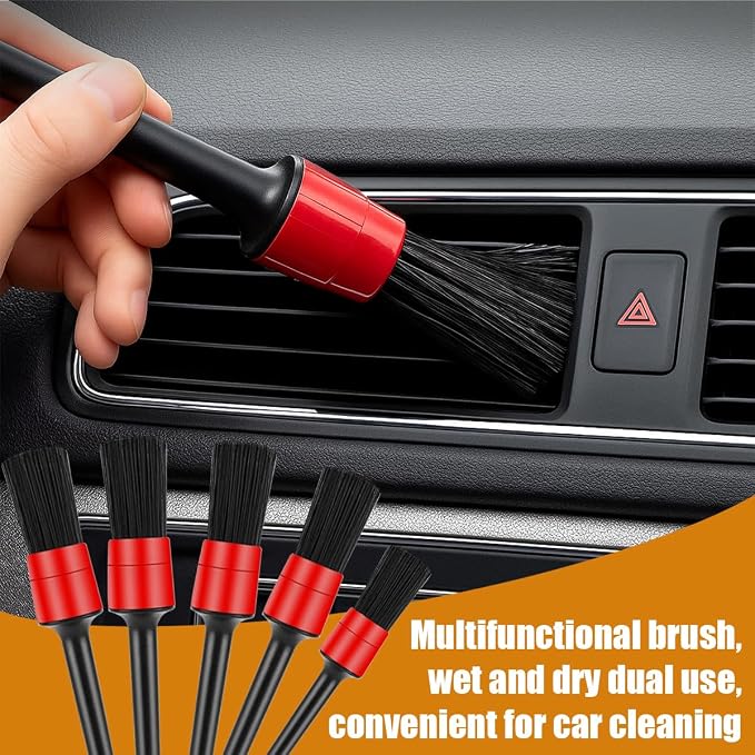 13PCS Car Detailing Brush Set, Vehicle Interior Cleaning Kit Includes Steel - Image 3