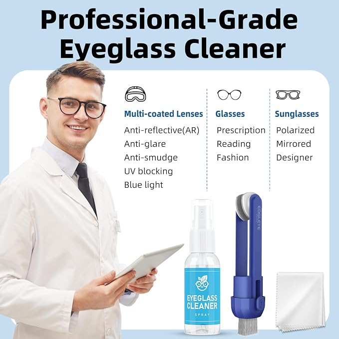 Glasses Cleaner Eyeglass Cleaning Kit, Lens Cleaners Spray - Image 7