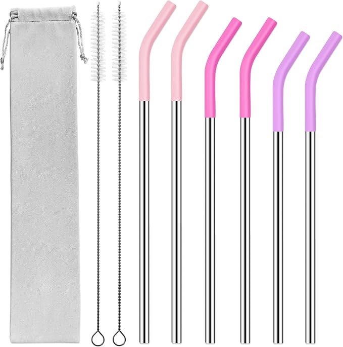 20 30 40 oz Stainless Metal Straws by AccessoriesForWaterBottle