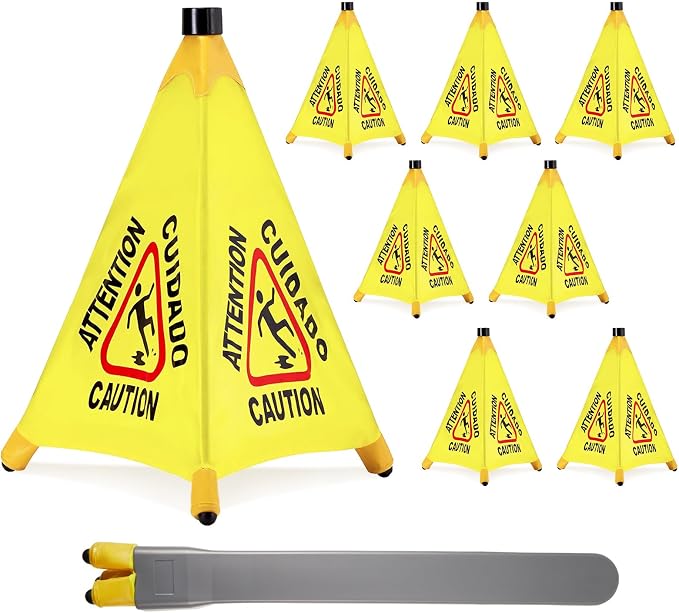 8 Pcs Pop up Wet Floor Sign by Seeshack