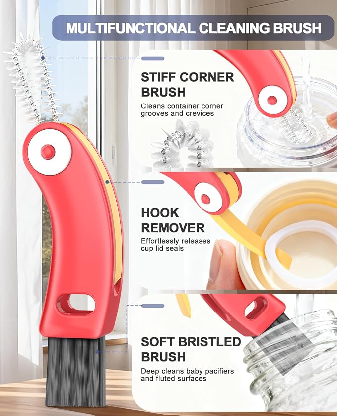 3 in 1 Cup Lid Cleaning Brush 3 PCS - Image 4