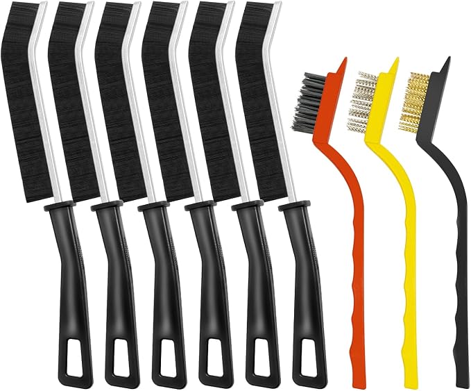 9PCS Crevice Cleaning Brush, Hard Bristle Scrub Brushes Tools by Unknown
