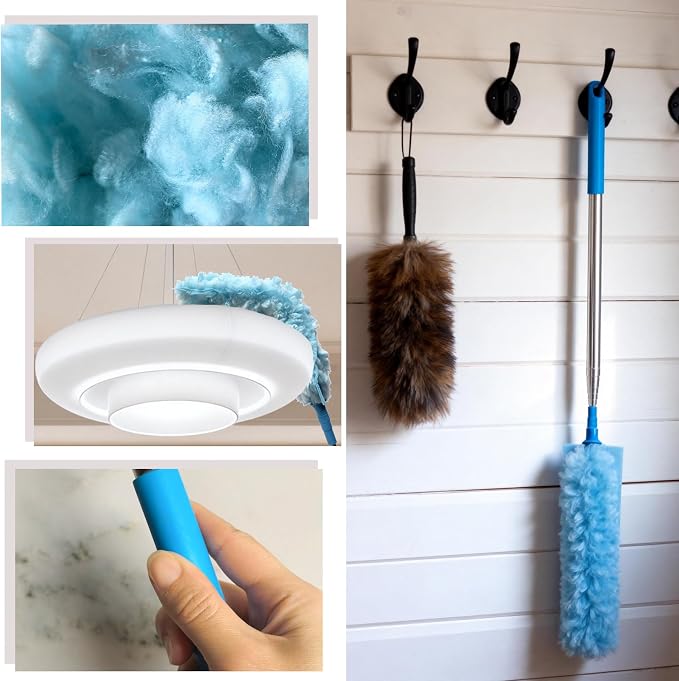 100 Inch Extended Handle Duster Heavy Duty Dusting 360° Duster Refills Kit - Image 3