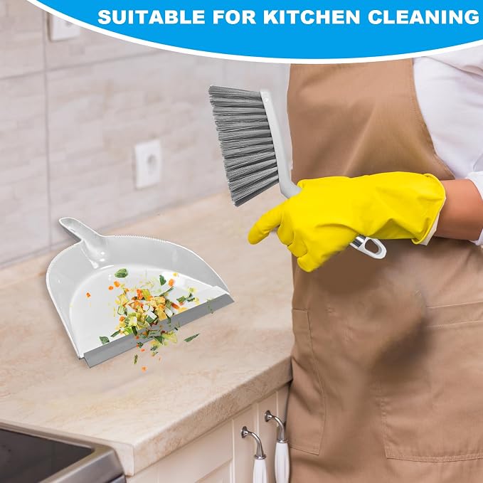 Small Broom with Dustpan Combo Set Mini Broom and Brush Set Hand Sweeper - Image 3