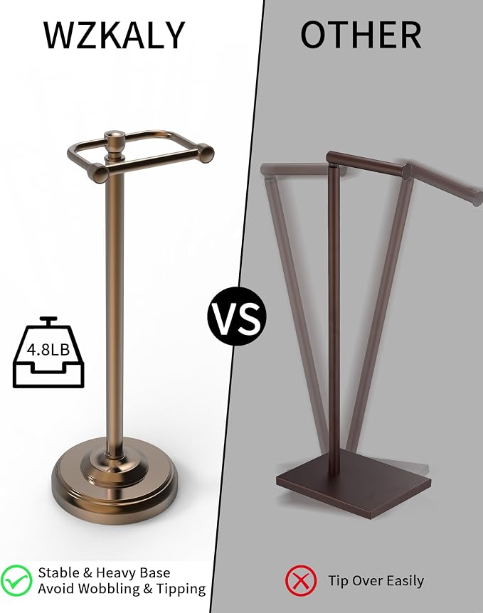Toilet Paper Holder Stand, Bronze Toilet Paper Holder Free Standing, Post - Image 6