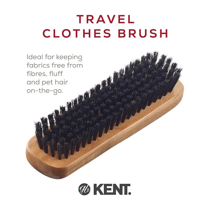 Kent CC2 Finest 100% Handcrafted Clothes Brush: Black Boar Bristle & Nylon Mix - Image 4