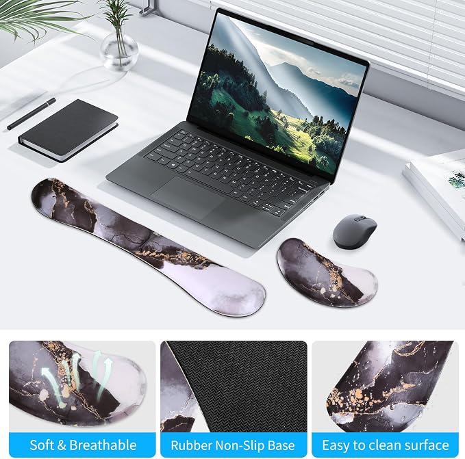 ZIBLY Wrist Rest Keyboard and Mouse Set - Image 6
