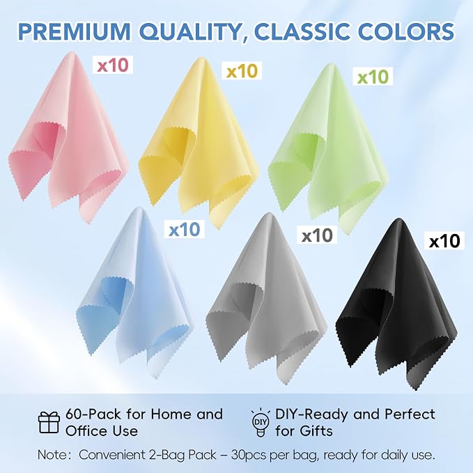 60-Pack Microfiber Cleaning Cloths - Image 7