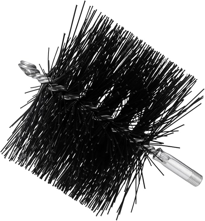 6 Inch Poly Round Chimney Cleaning Brush, 1/4 NPT Fitting, Masonry Flue by Unknown