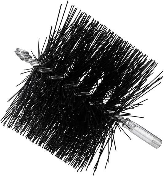6 Inch Poly Round Chimney Cleaning Brush, 1/4 NPT Fitting, Masonry Flue by Unknown
