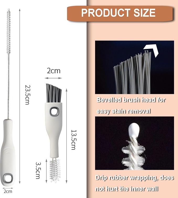 Cup Lid Cleaning Brush Set Multifunctional Bottle Cleaning Tools Portable Gap - Image 6
