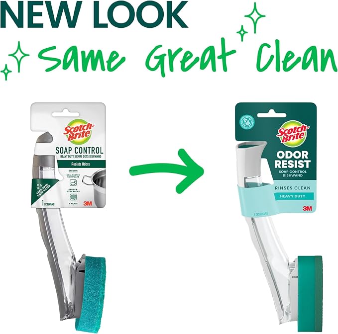 Scotch-Brite Soap Control Odor Resist Heavy Duty Dishwand, 4 each/case - Image 2