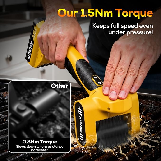 21V Electric Grill Brush, Heavy-Duty Cordless BBQ Cleaner - Image 3