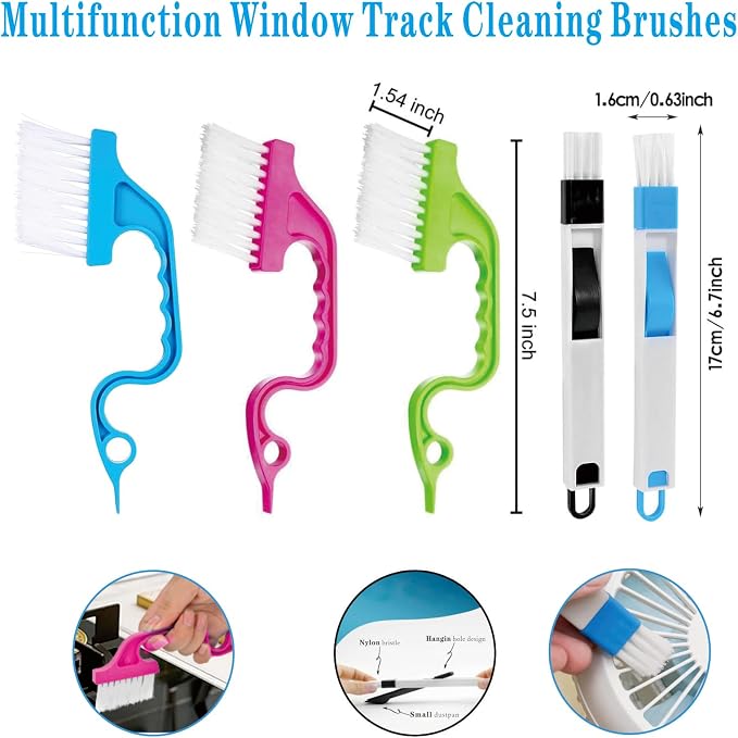 14Pcs Crevice Gap Cleaning Brush, Door Window Track Groove Corner Crevice - Image 3