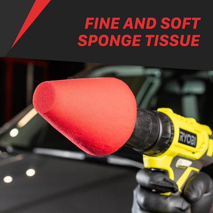 Maxshine Universal M8 Wheel Drill Finishing Cone Sponge | Professional - Image 5