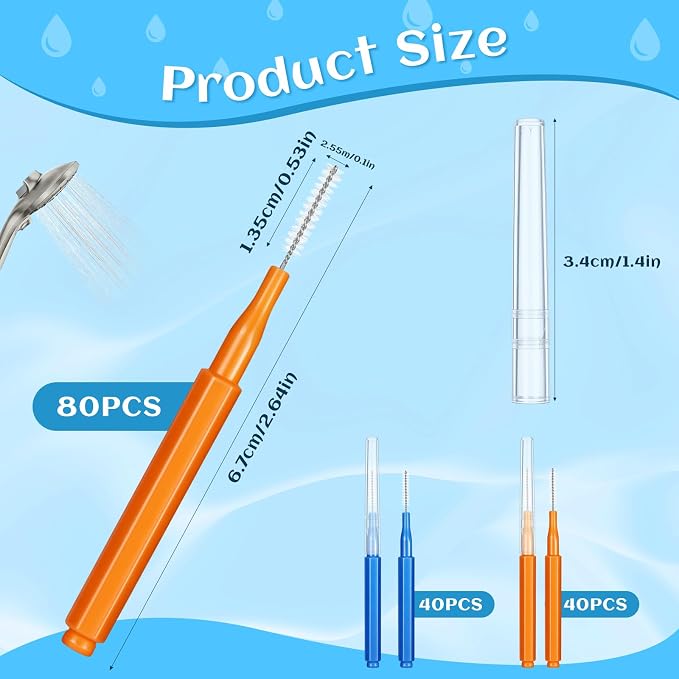 80Pcs Shower Head Cleaner Tool, Heavy Duty Multifunctional Shower Head Cleaning - Image 2