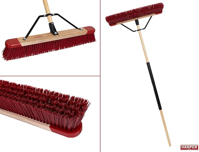 Harper 24 Inch Premium Indoor/Outdoor Wet/Dry, Mulch All-Purpose Push Broom - Image 3