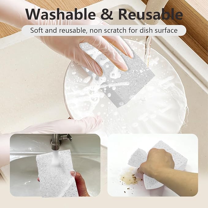 Cleaning and Washing Sponge, 3 Pack Large Extra Thick Heavy Duty Sponge - Image 8