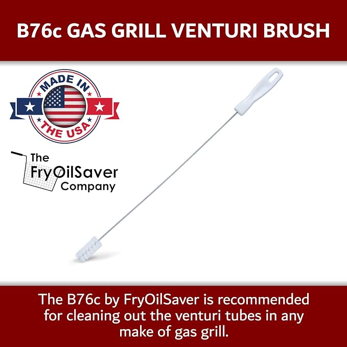 Gas Grill Venturi Tube Brush, Cleans Spider Webs, Food Build Up, Prevents Flare - Image 2