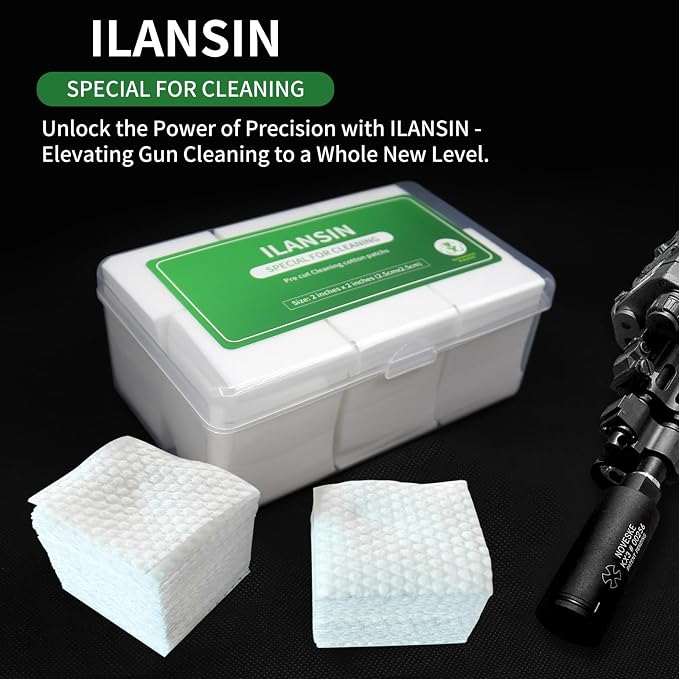 3000/1500PCS Gun Cleaning Patches+CLP Oil, Professional Wipes - Image 7