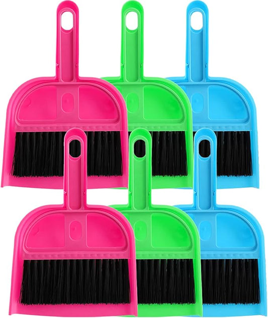 TOPZEA 6 Pack Mini Dust Pan and Brush Set, Mini Hand Broom Dustpan Set Hand by TOPZEA