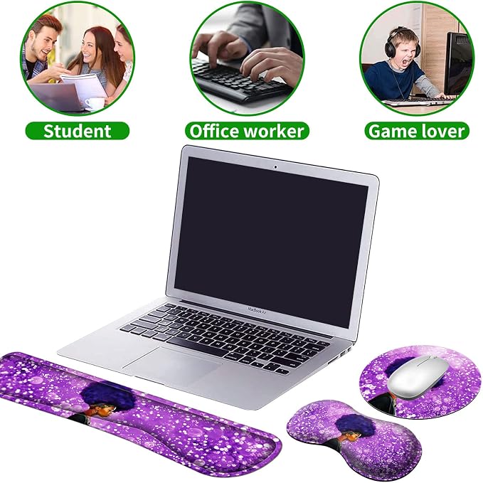 Ergonomic Keyboard Wrist Rests Gel Memory Foam Mouse Pad - Image 5