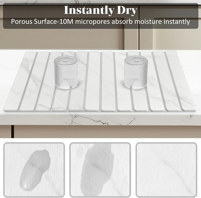 2 PCS Extra Large Stone Dish Drying Mats - Image 2