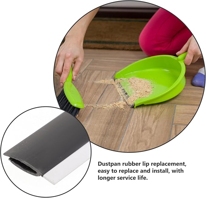 4Pcs Dustpan Rubber Lip Replacement Edge Strips - Image 8