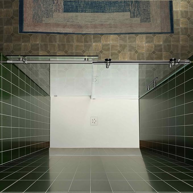 Woodbridge 56-60" W x 80" H Frameless Single Sliding Shower Door - Image 4