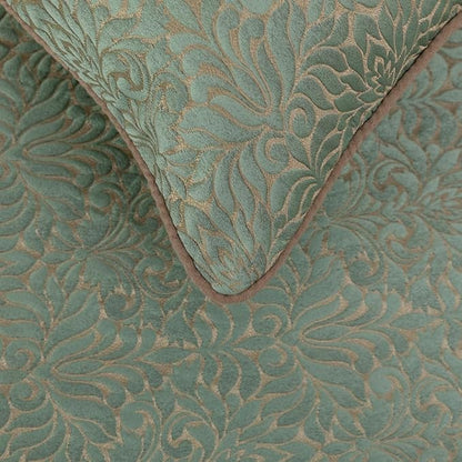 The HomeCentric King/Queen/Twin Blue & Beige Designer Full 68"x18" Bed Runner with Pillow Cover, Damask Bed Scarf on Jacquard Fabric - Arabella
