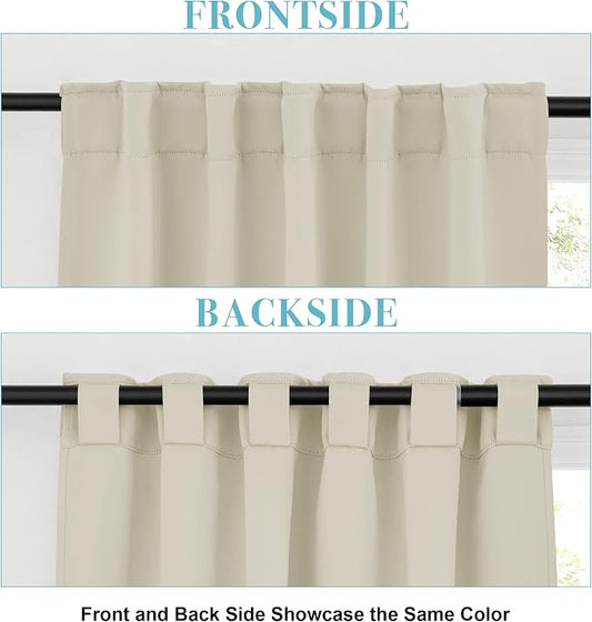 RYB HOME Blackout Curtains for Living Room Thermal Insulated Privacy Solar - Image 2