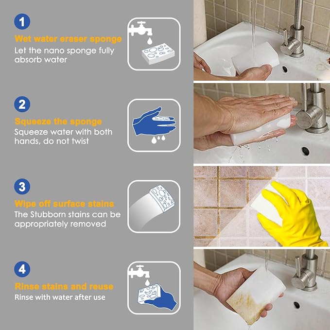 25pack Melamine Sponges for Multi-Purpose Cleaning - Image 4
