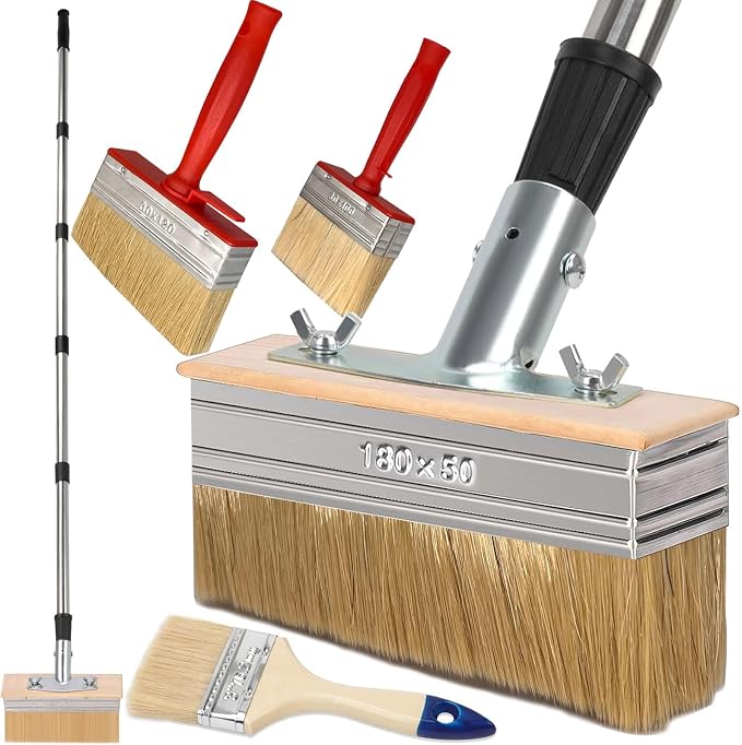 Deck Stain Brush with Long Handle 7 Inch Deck Stain Applicator with 59IN by DBYANAN
