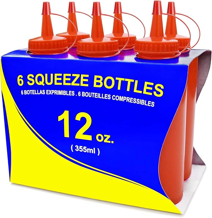 New Star Foodservice 26313 Squeeze Bottles, 12 oz by NewStarFoodservice
