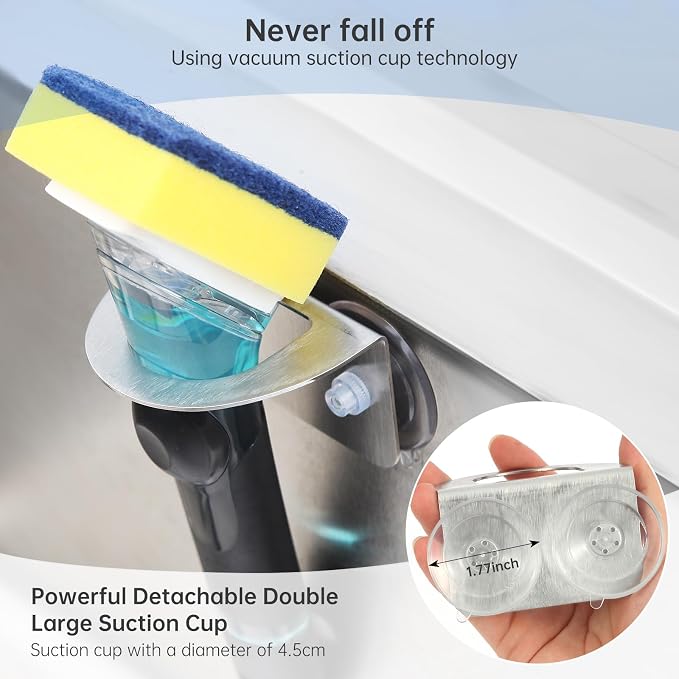 Stainless Steel Kitchen Sink Dish Brush Holder - Image 4