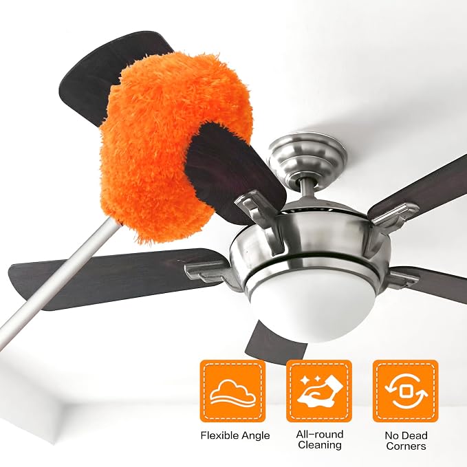 Ceiling Fan Cleaner Duster Reusable Microfiber Ceiling Fan Blade Cleaner - Image 2