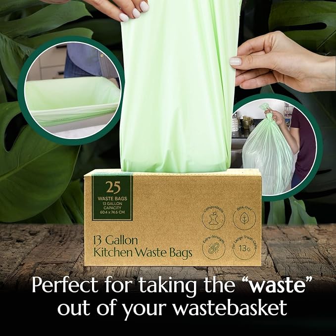 Cleanomic Compostable* 13 Gallon Trash Bags - Image 6