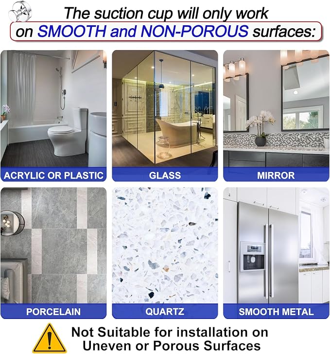 Suction Cup Hooks for Shower, Removable Towel Hooks for Bathroom Window Glass - Image 5