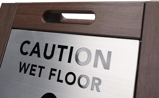 Premium Outdoor Composite Caution Wet Floor Sign – Bilingual w/Non-Skid Plastic - Image 4