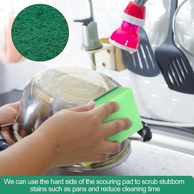 Patelai 100 Pcs Heavy Duty Sponges Kitchen Bulk Dish Sponges Cleaning Scrub - Image 6