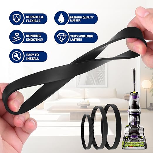 Replacement Belt Set for Bissell ProHeat 2X Revolution Pet Pro Carpet Cleaner - Image 3