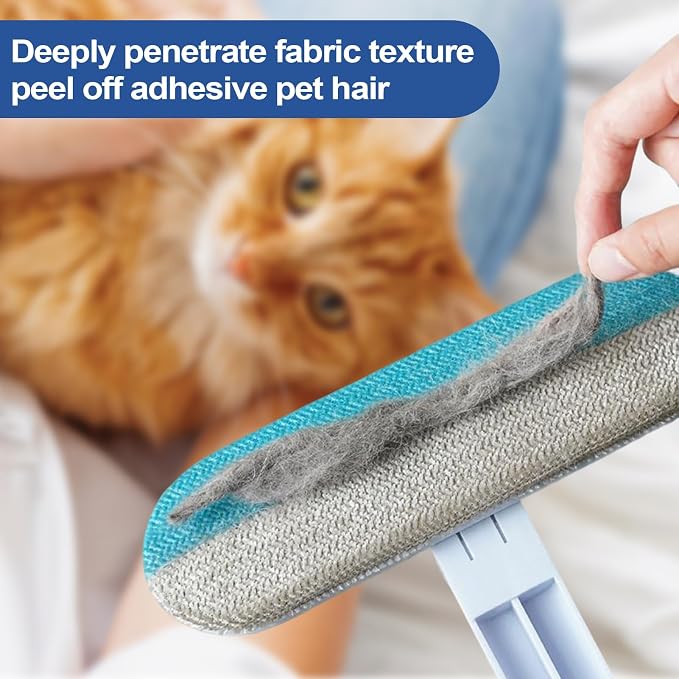 Pet Hair Removal Brush for Clothes, Electrostatic Cat Grooming Tool, Window - Image 3