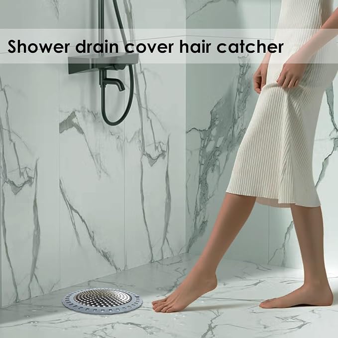 Drain Hair Catcher, Shower Hair Drain Catcher, Shower Drain Cover, Bathtub - Image 5