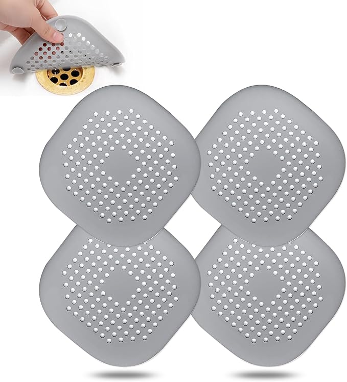 Hair Drain Catcher, Square Drain Cover by Bovinde