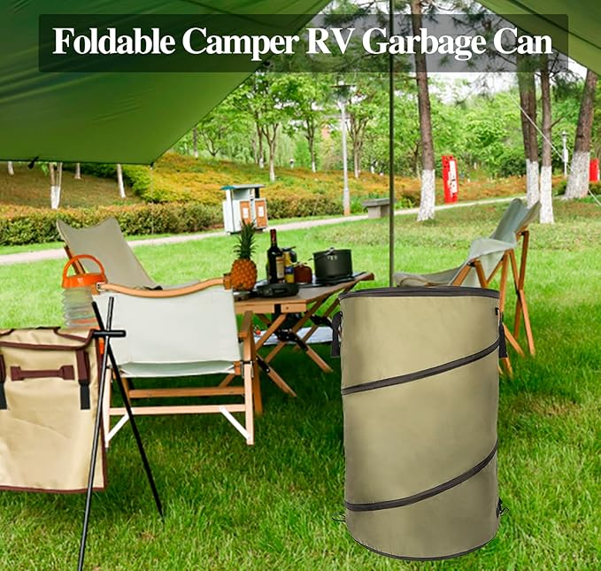 Collapsible Lawn and Leaf Bag Pop-Up Trash Can/Recycle Bin Leaf Waste Bag - Image 4