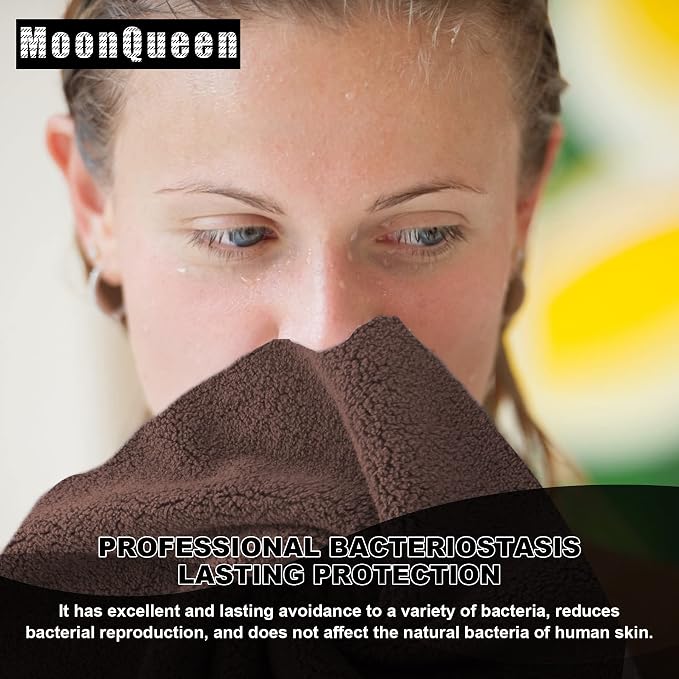 MOONQUEEN Microfiber Facial Cloths Fast Drying Washcloth 12 Pack - Image 5